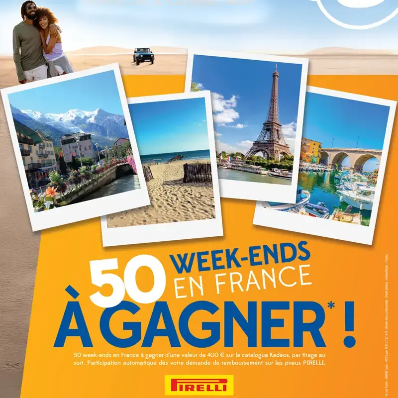 50 Week-end en France a Gagner